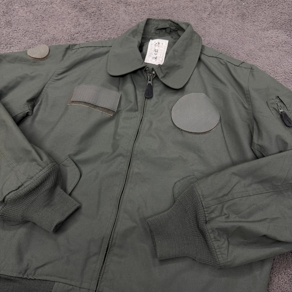 [ 대 ] 한국 공군 1993 노멕스 카키 항공점퍼 비행잠바 상품이미지1