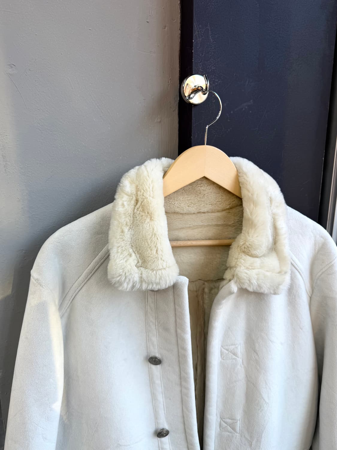 L/ 버버리 블랙라벨 쉐르파 무스탕 코트 상품이미지4