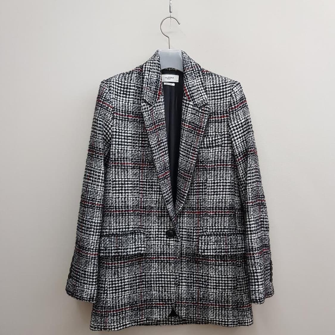 이자벨마랑 에뚜왈 버진울 트위드 체크 자켓 36사이즈 상품이미지2