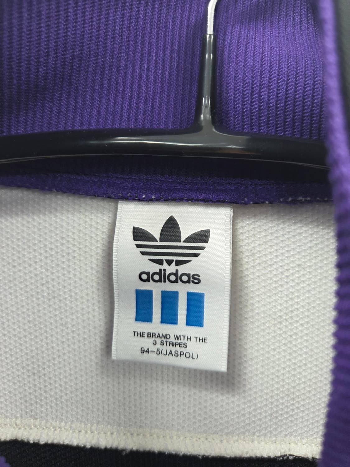 L 90s 일본빈티지 아디다스 블랙/퍼플 트랙탑 상품이미지2