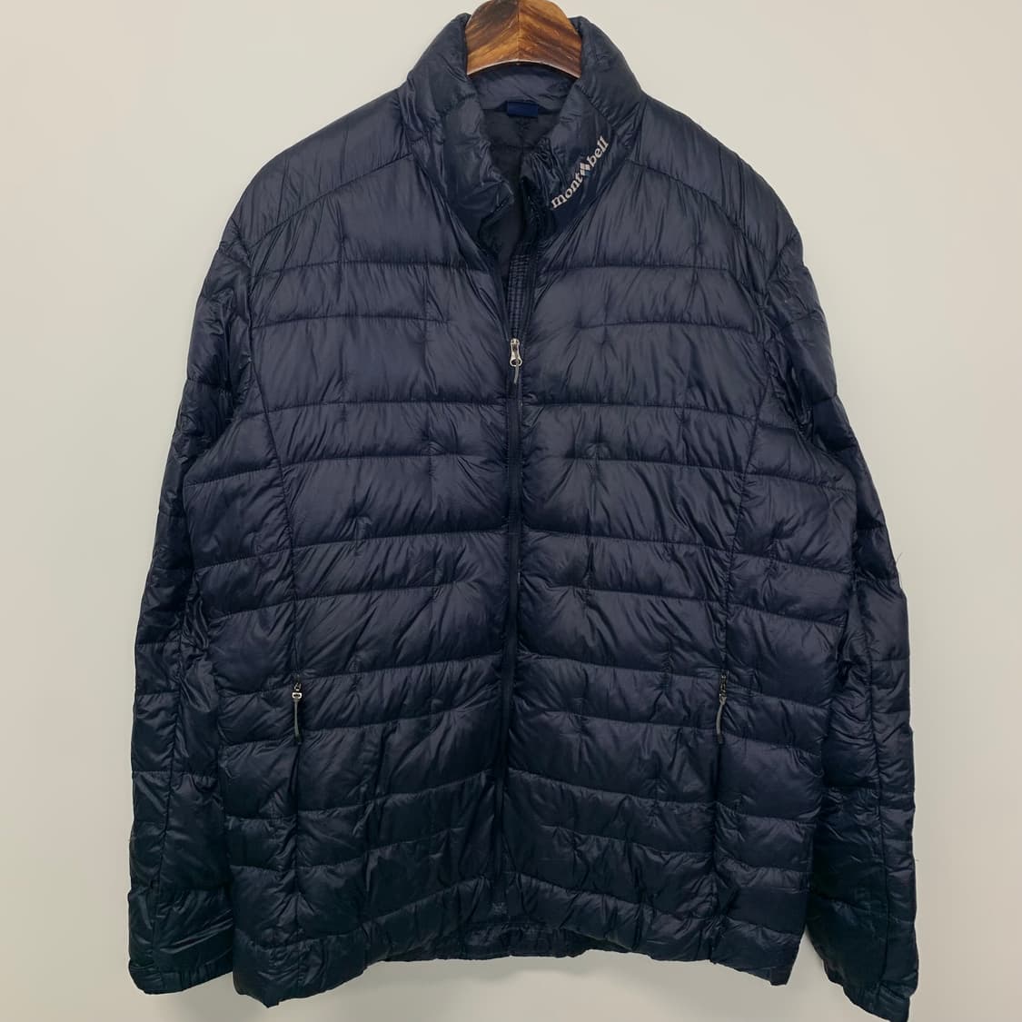 몽벨 구스다운 네이비 퀼팅 경량 패딩 자켓 상품이미지2
