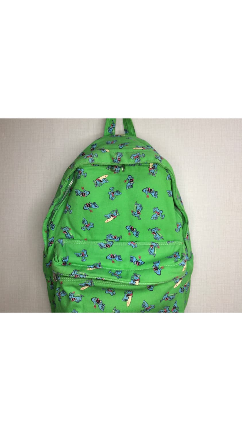 porter x beams 포터 빔즈 콜라보 프린팅 그린 백팩 상품이미지2