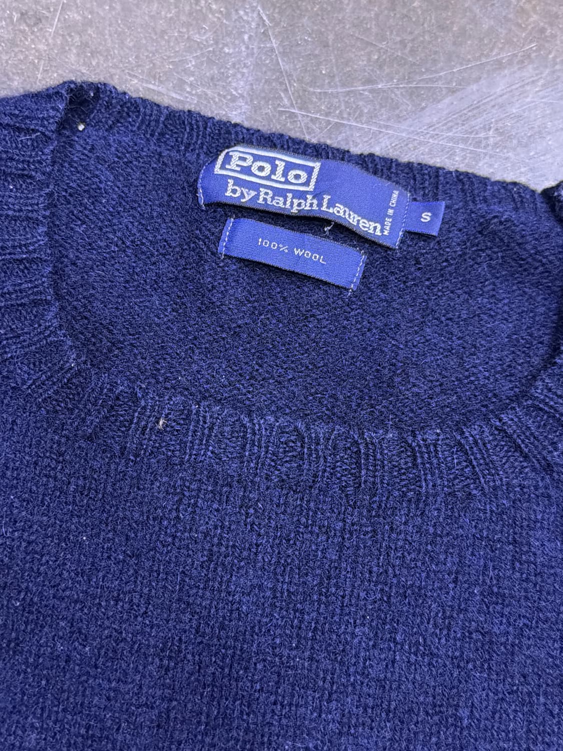 폴로 랄프로렌 울 니트 스웨터 네이비 S 상품이미지5