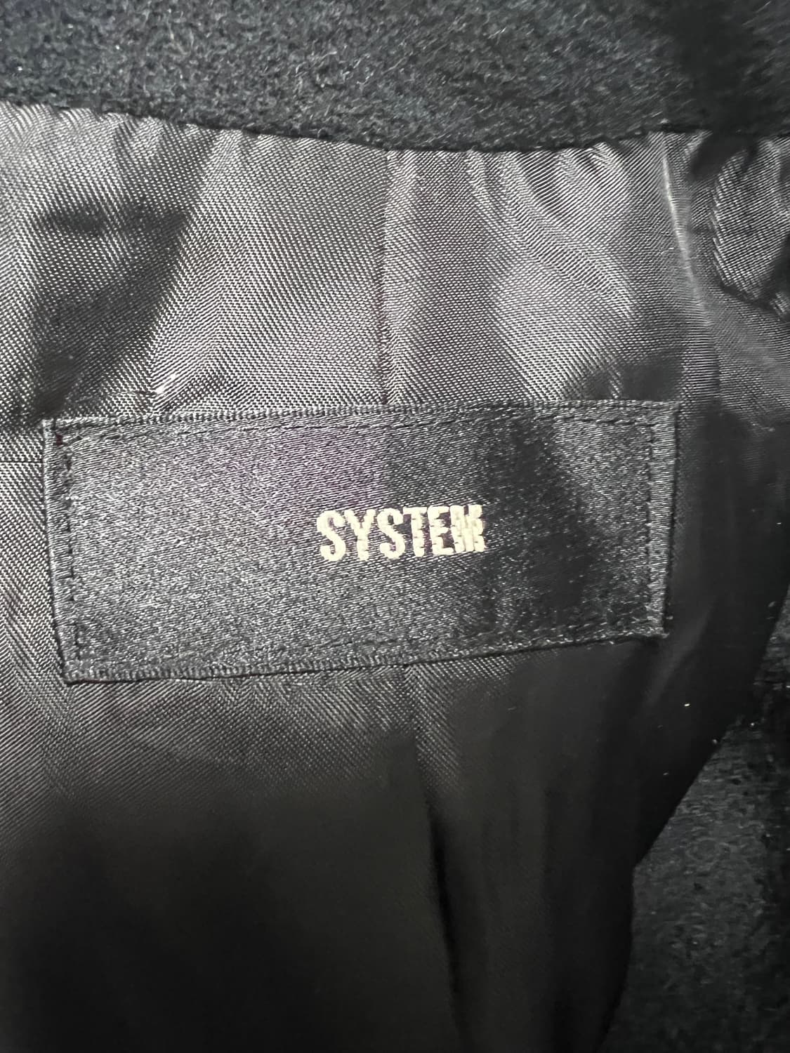 한섬 시스템 SYSTEM 블랙 싱글 코트 정품 상품이미지3
