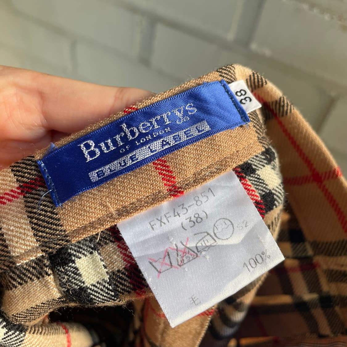 버버리 블루라벨 노바체크 울 랩스커트 상품이미지6