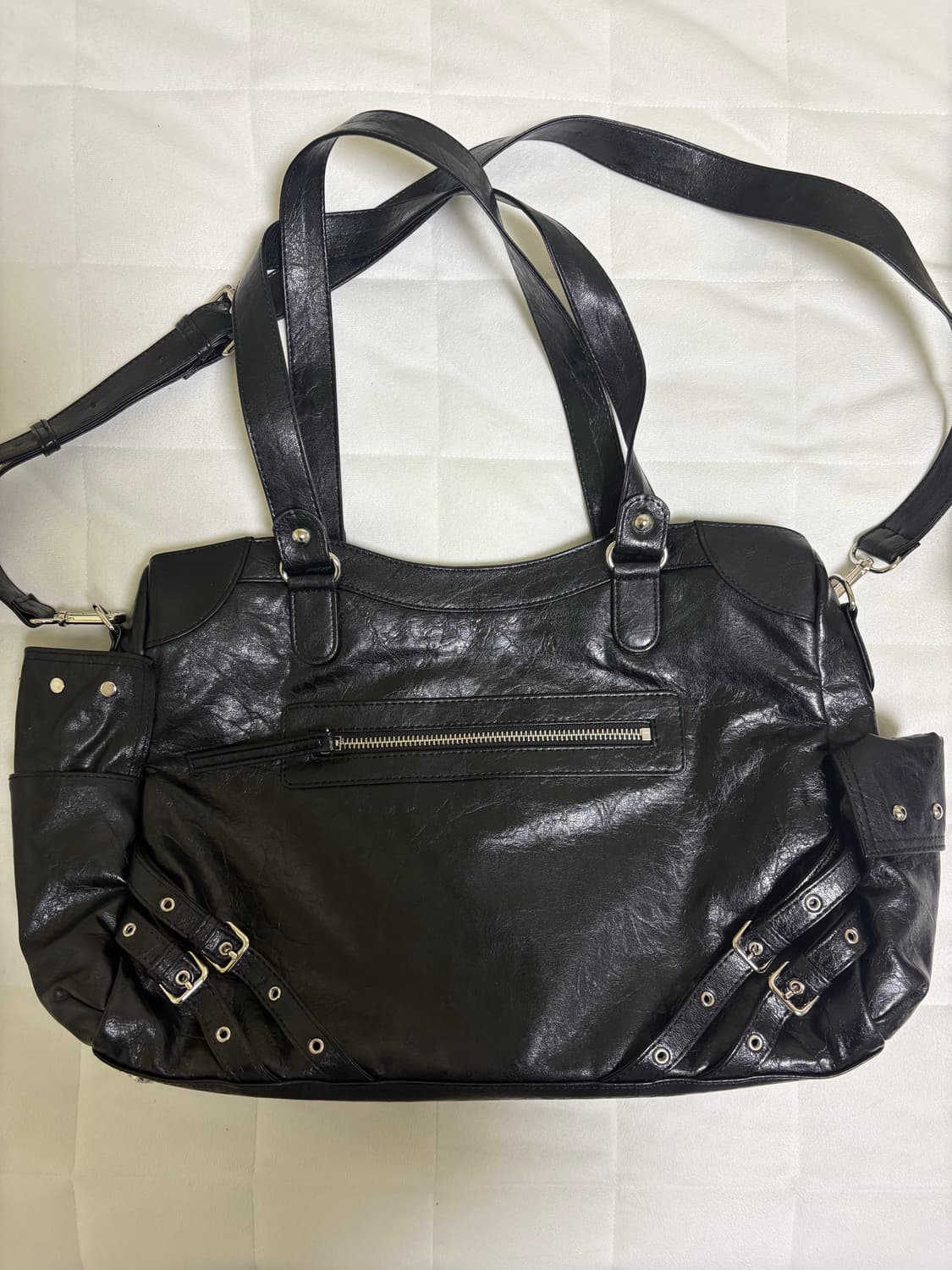 다이닛 스터드 포켓 빅백 블랙 상품이미지3