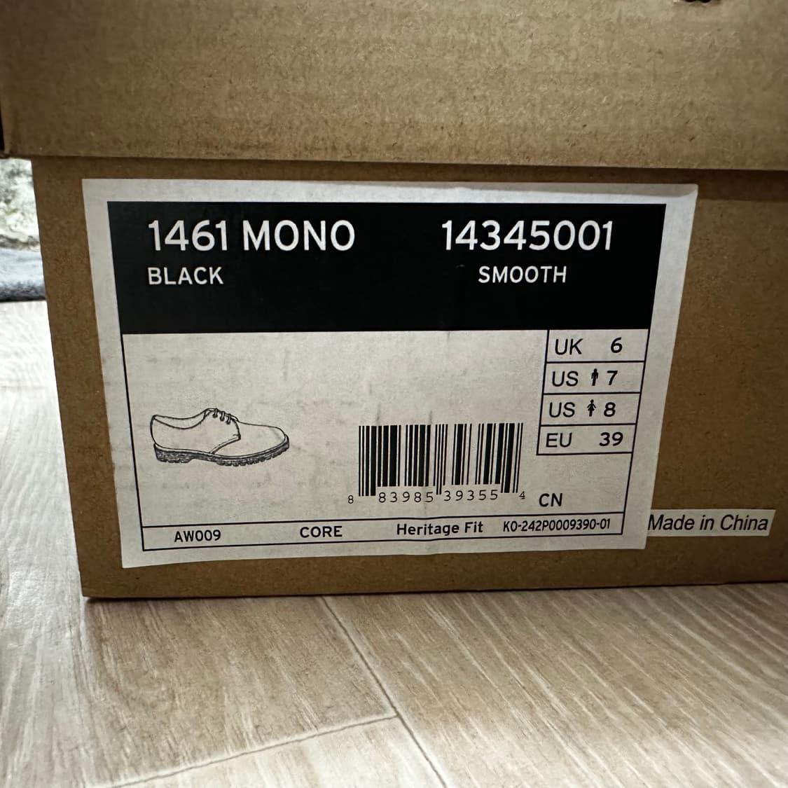 닥터마틴 1461 모노블랙 250 uk6 상품이미지3