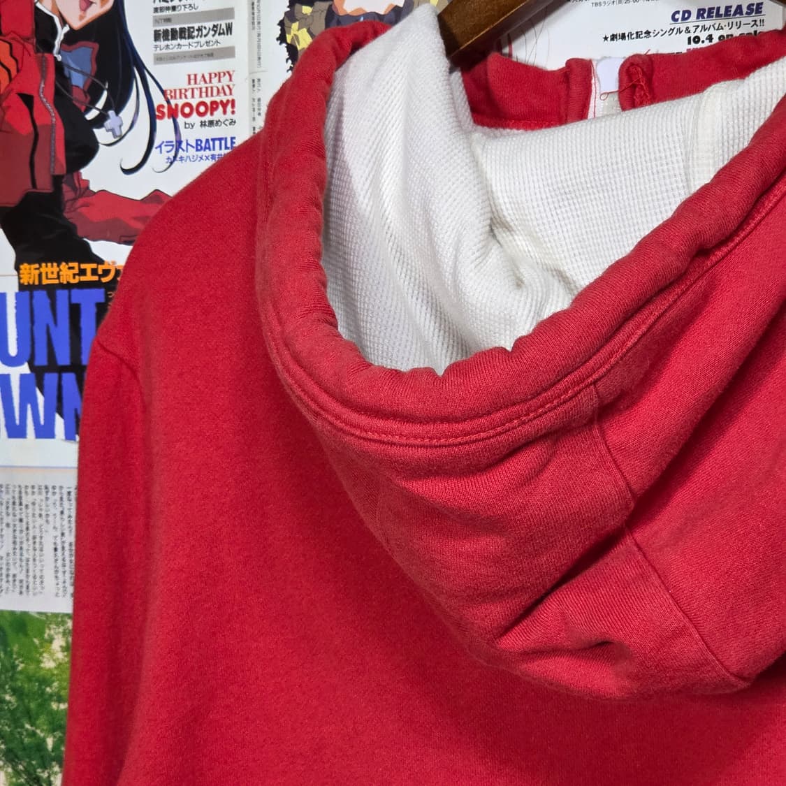 키치 프린팅 자수 하이넥 후드집업 상품이미지7