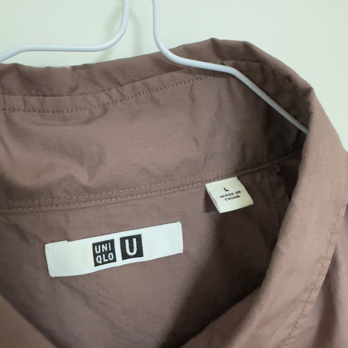 유니클로U 유틸리티오버셔츠 브라운 판매합니다. L사이즈 상품이미지2
