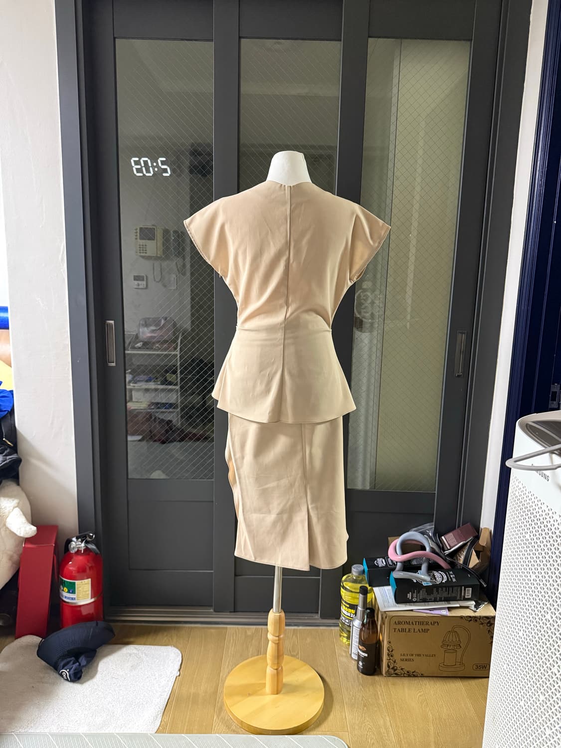 1104라이너 슈퍼린짱 베이지 린넨 셋업 상품이미지2