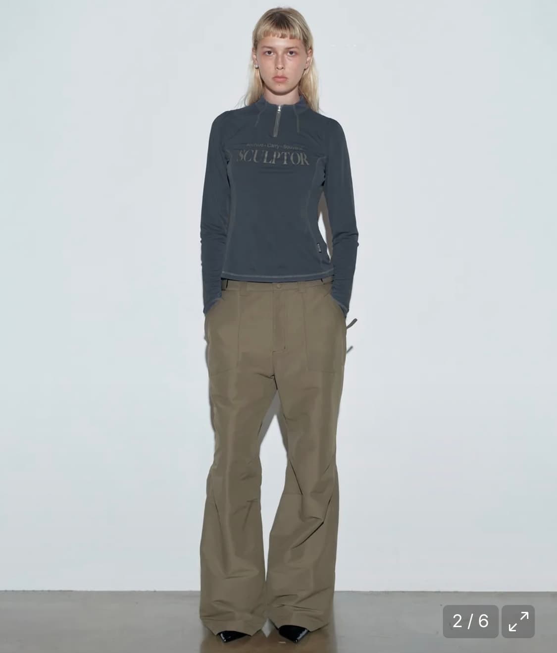 스컬프터 Classic Bootcut Pants Khaki Gray 상품이미지1