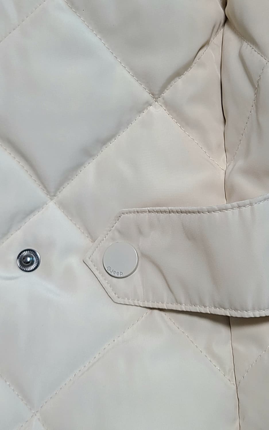 Jeep 퀼팅  덕다운 경량   자켓 아이보리 S(90) 상품이미지9