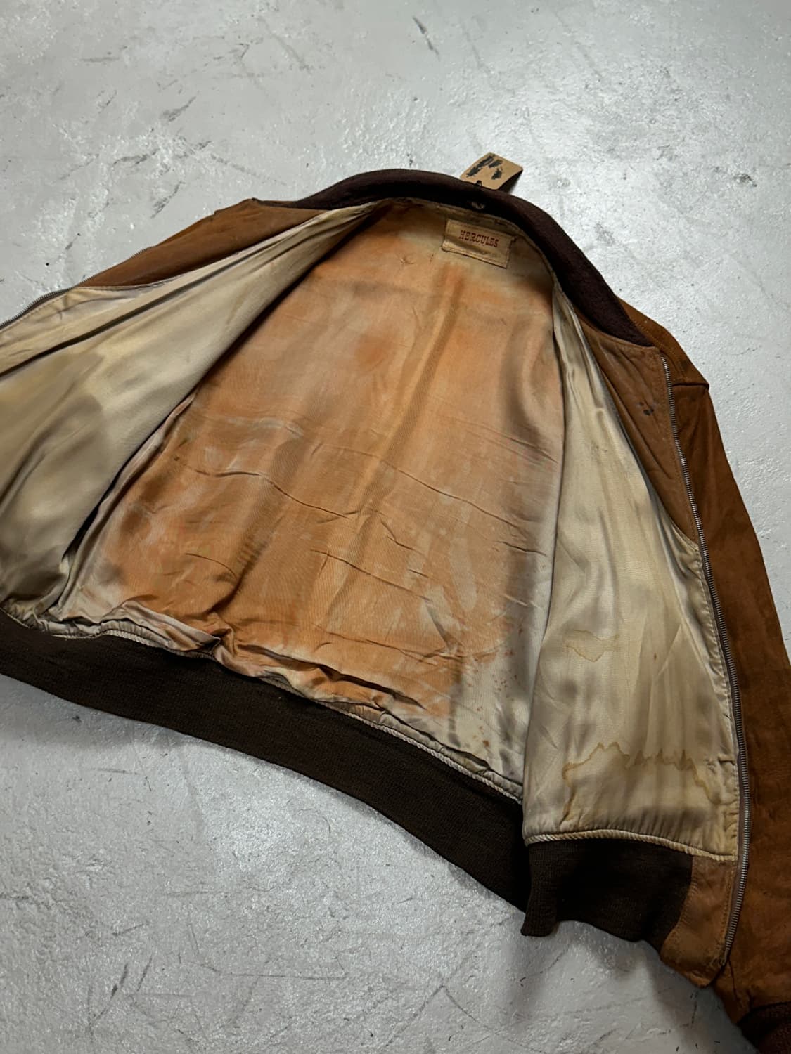 50's Sears Hercules 스웨이드 봄버 자켓 빈티지 레더 자켓 상품이미지7