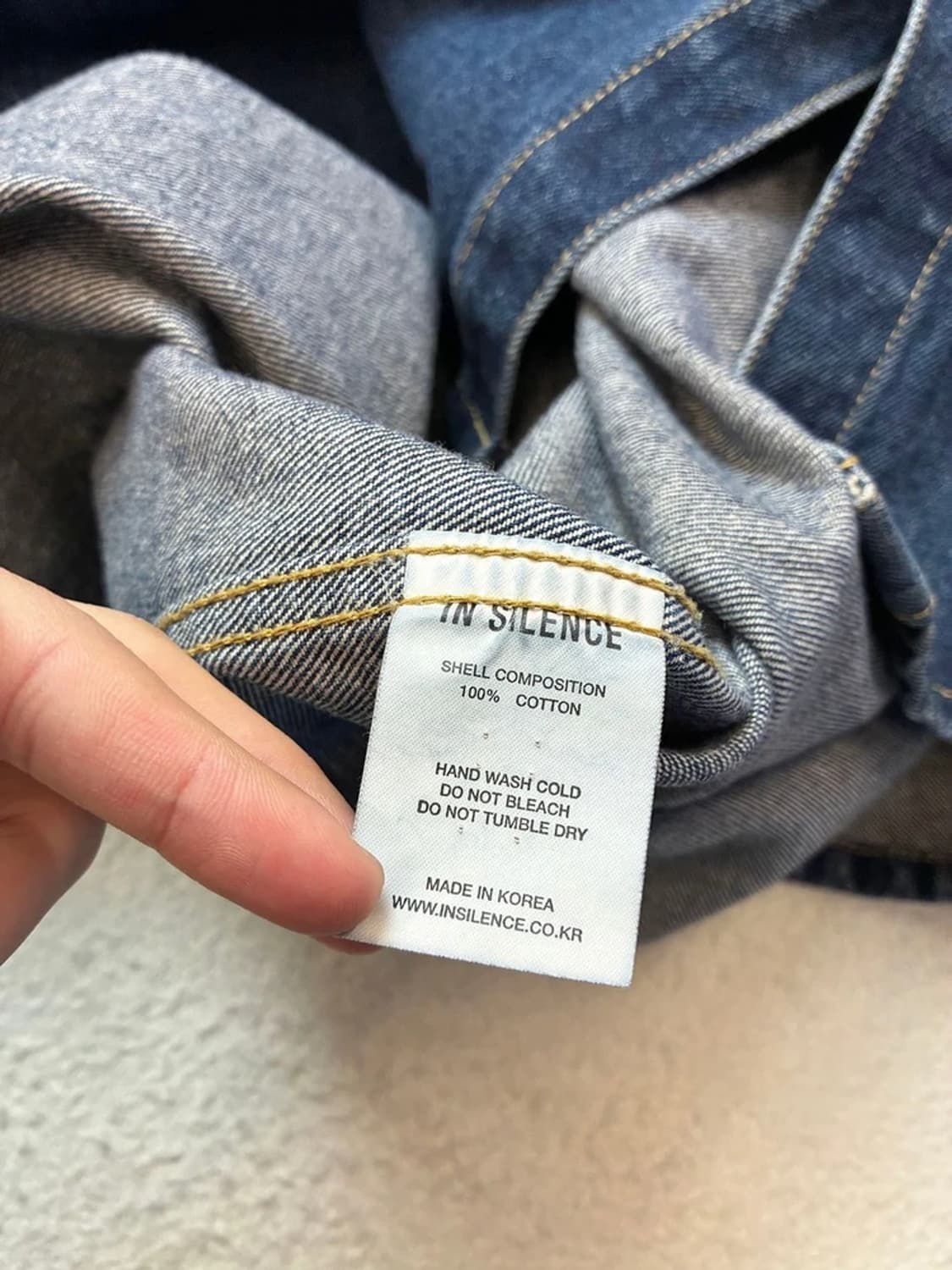 인사일런스 18FW 오버사이즈드 데님 셔츠 PN6004 상품이미지8