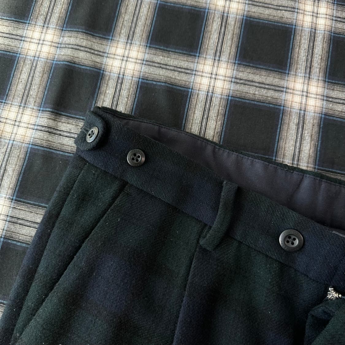 프레드페리 타탄 체크 펑크 브리티쉬 울 팬츠 상품이미지2