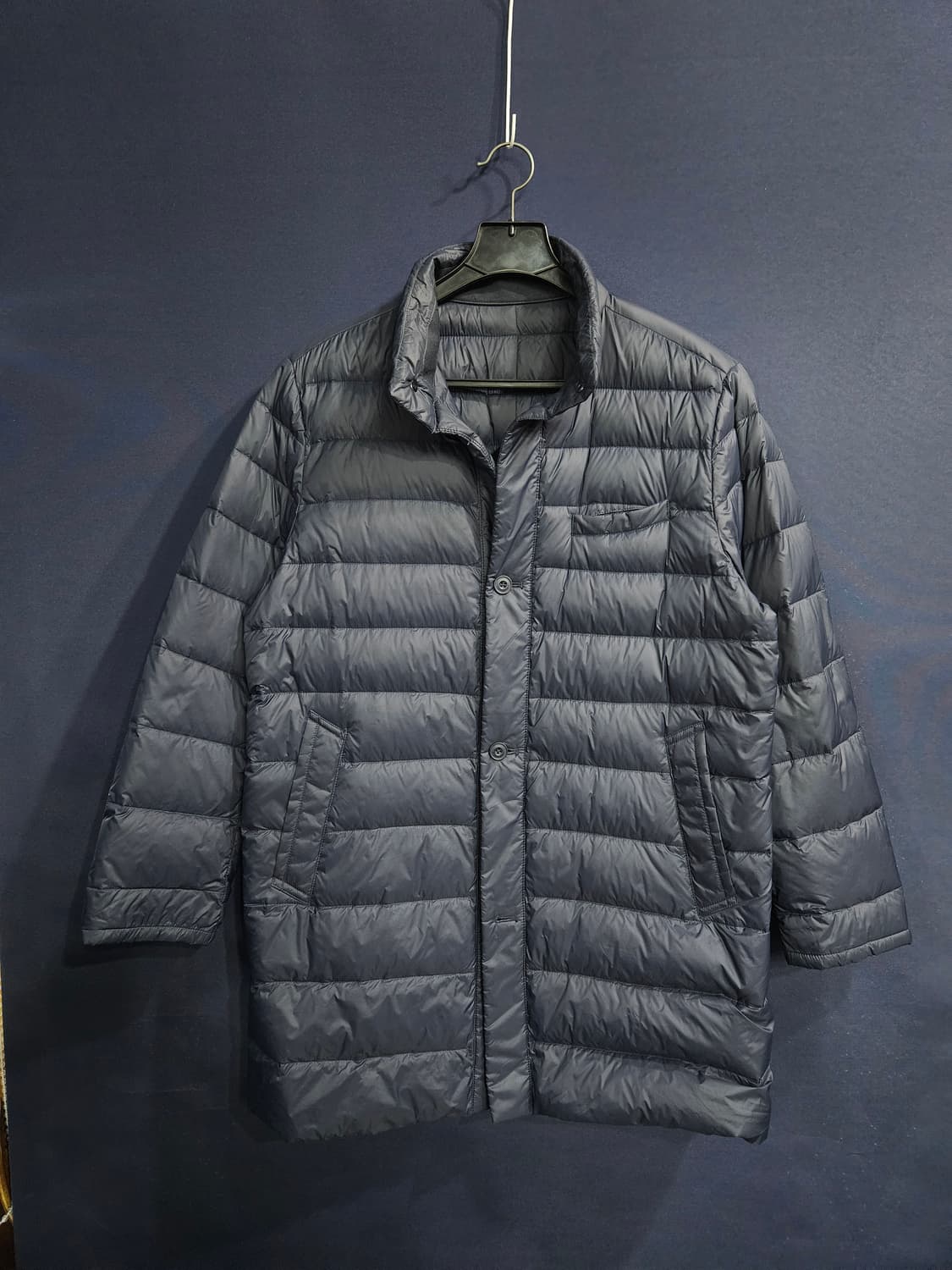 빈폴 네이비컬러 남성 105 구스다운 하프 경량패딩  상품이미지1