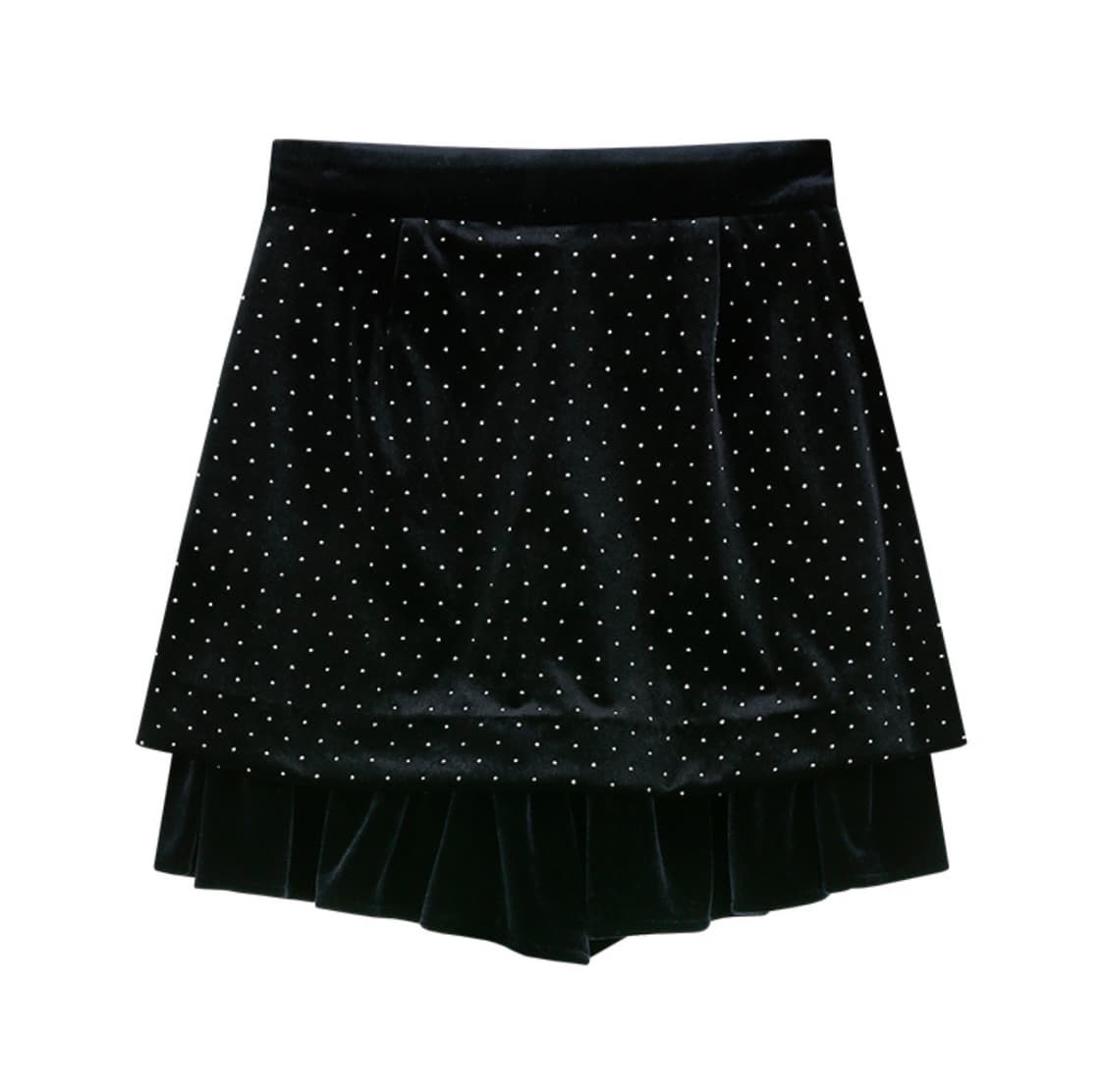 마가린핑거스 리본 벨벳 스커트 도트스커트 (르세라핌 채원 착용) 상품이미지3