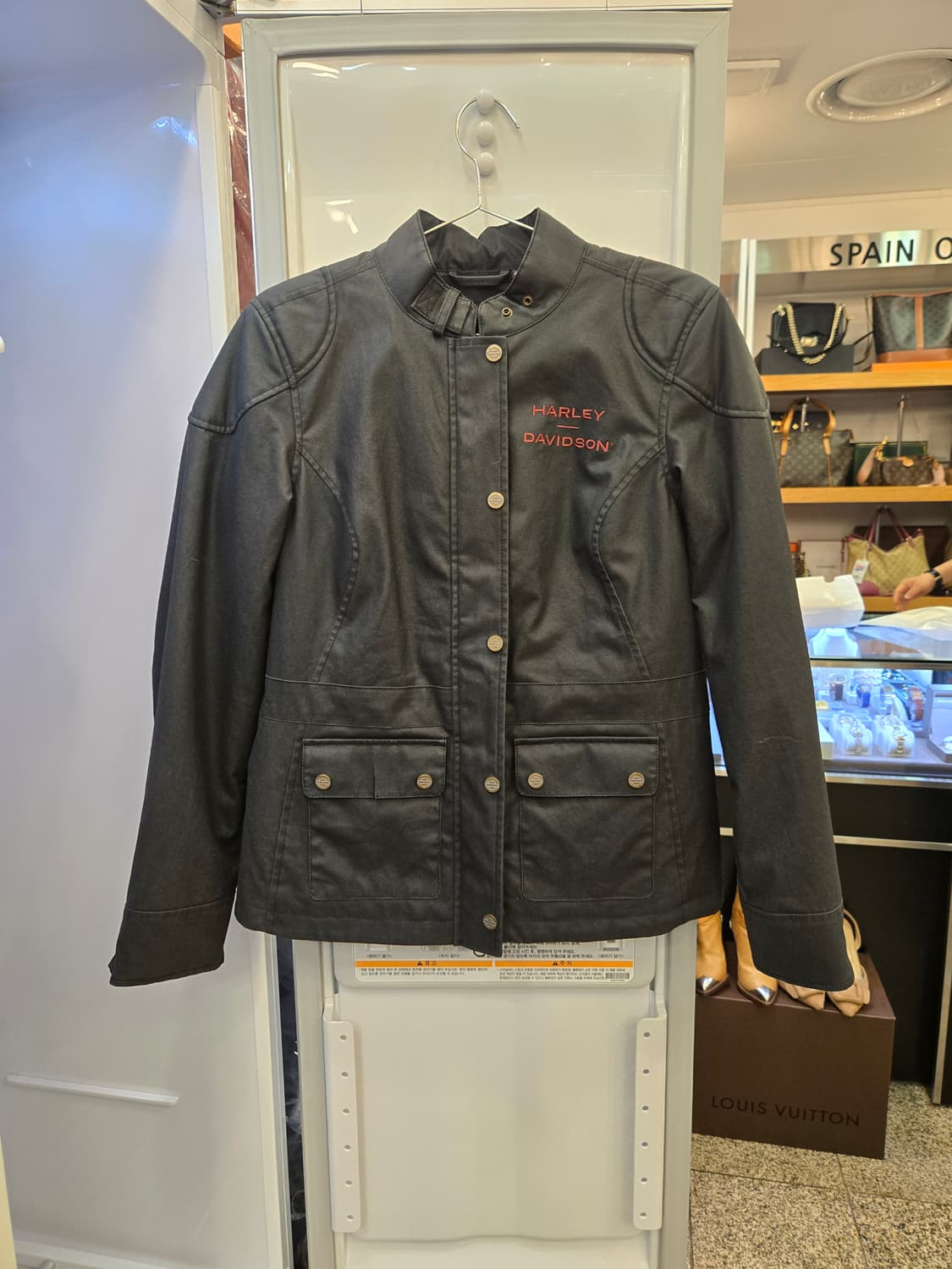 할리 데이비슨 여성용 왁스 코팅 라이딩 자켓  상품이미지1