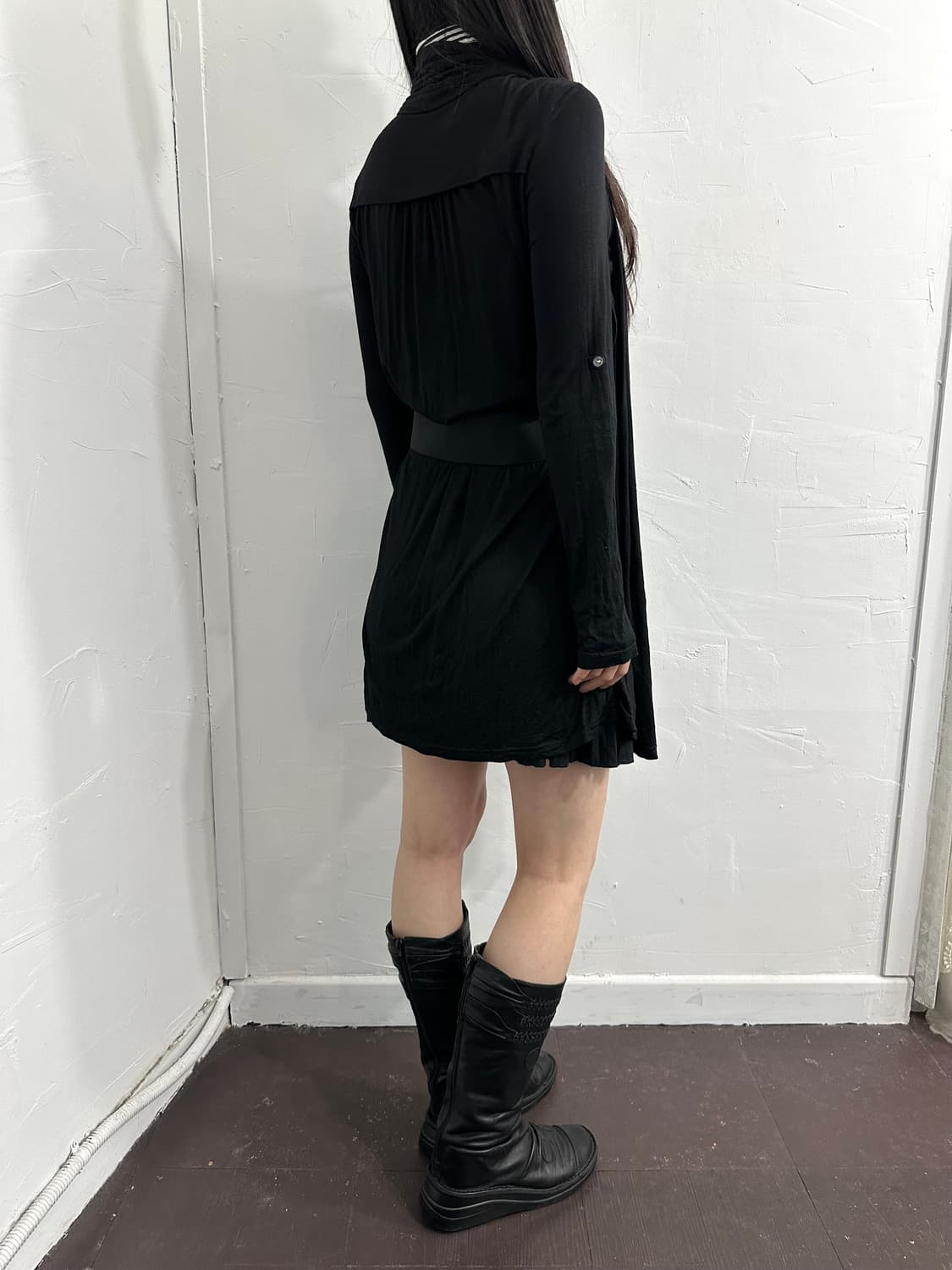 shirt layered belt cardigan 상품이미지4