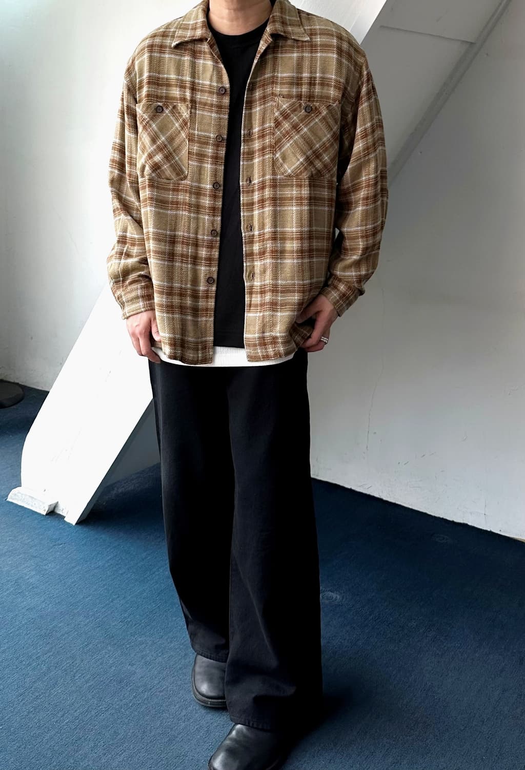 Acrylic woven check work shirt 상품이미지9