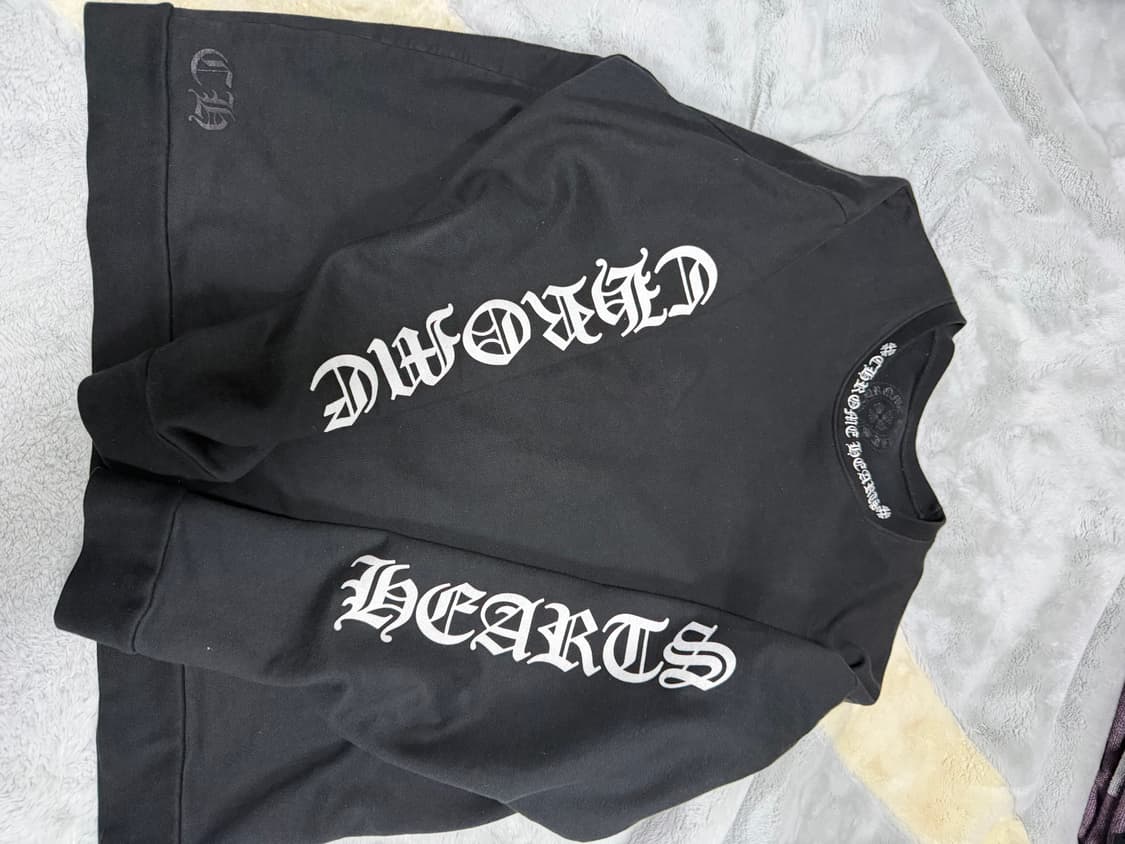 크롬하츠 로고 크루넥 블랙 스웨트셔츠XL 상품이미지2