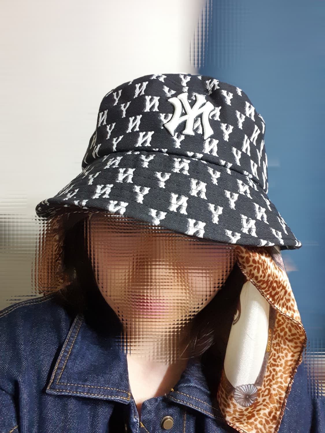 블랙 크림베이지 레터링 벙거지 모자 버킷햇 상품이미지9