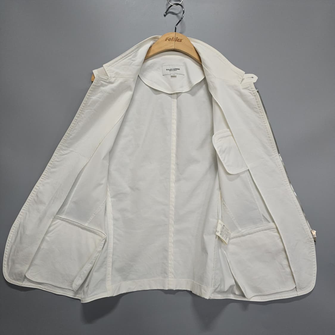 솔리드옴므(SOLID HOMME) 집업 베스트 화이트 100 상품이미지7