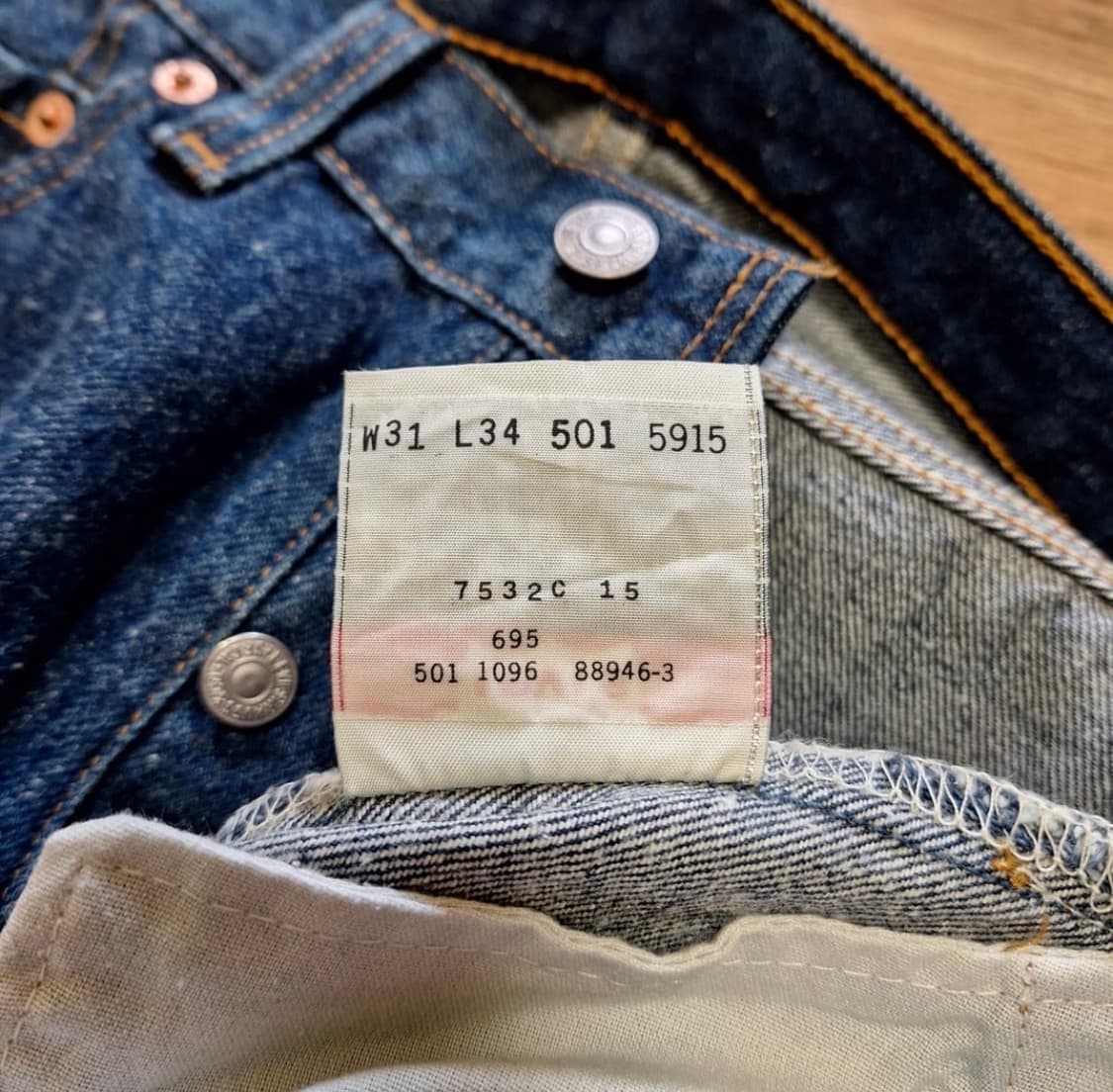 90s 미제 빈티지 리바이스 501 w31  L34 상품이미지4