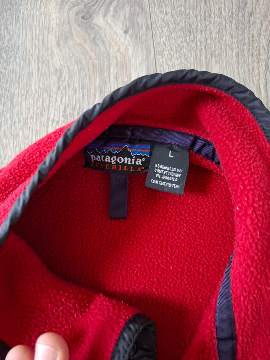 L 90s 자메이카 파타고니아 신칠라 스냅티 플리스 상품이미지3