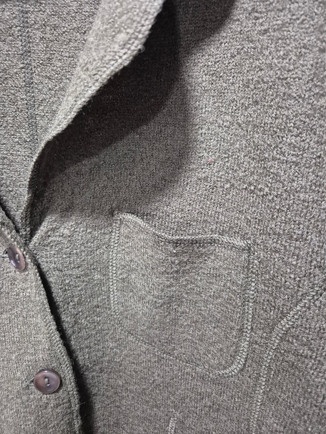 (세일)VTG.SAG HARBOR 올리브카키 압축울 가디건자켓 상품이미지5