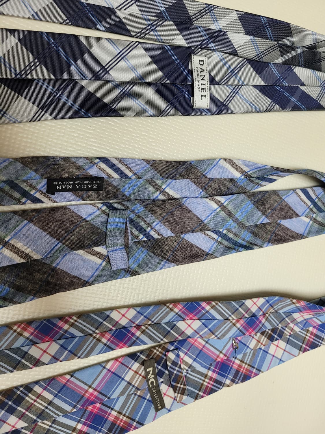 넥타이 3종 (체크패턴 네이비, 블루, 핑크) 상품이미지9