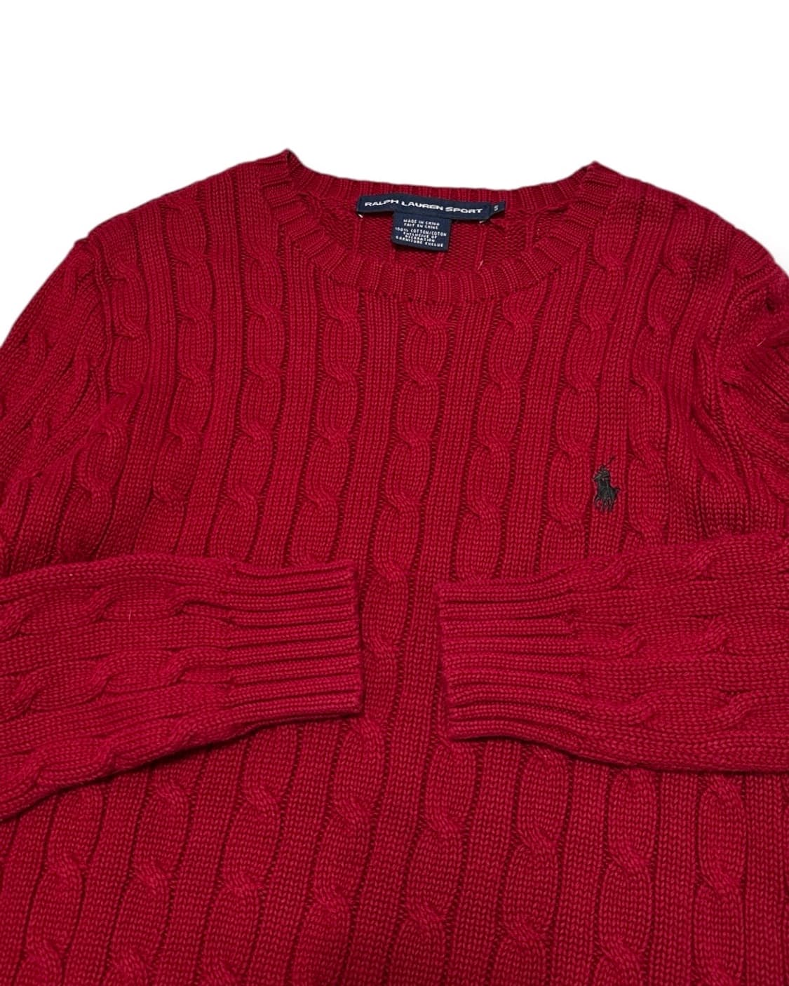 폴로 랄프로렌 케이블 니트 레드 상품이미지2