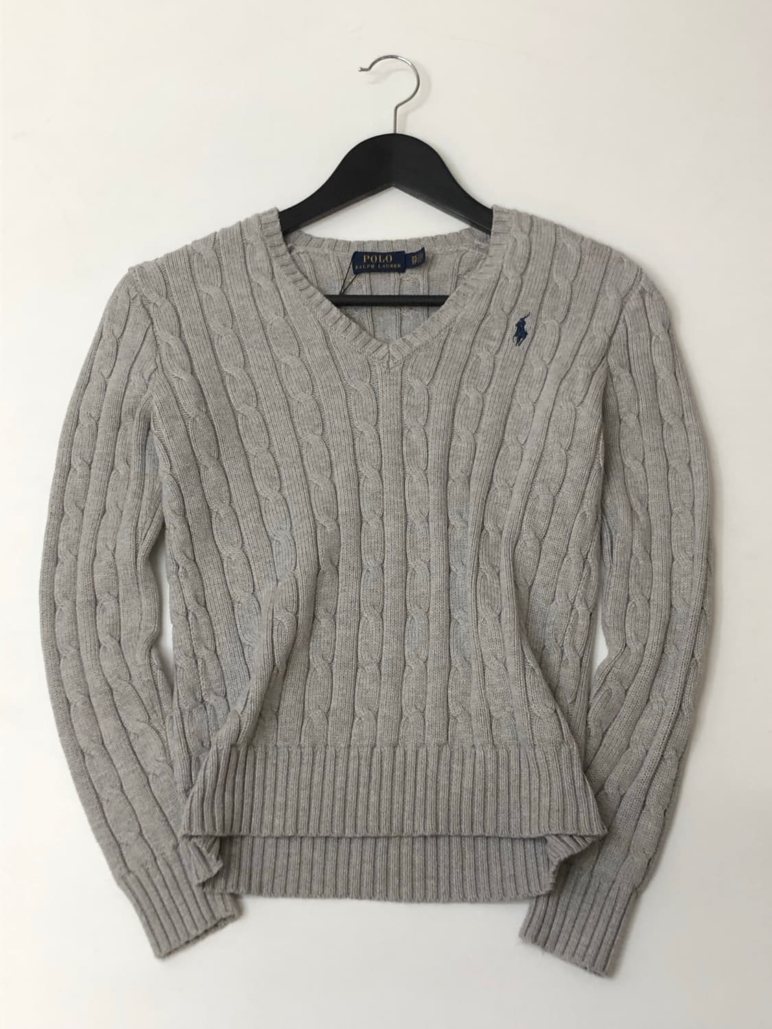 Polo 폴로 랄프로렌 그레이 케이블 V넥 니트 상품이미지2