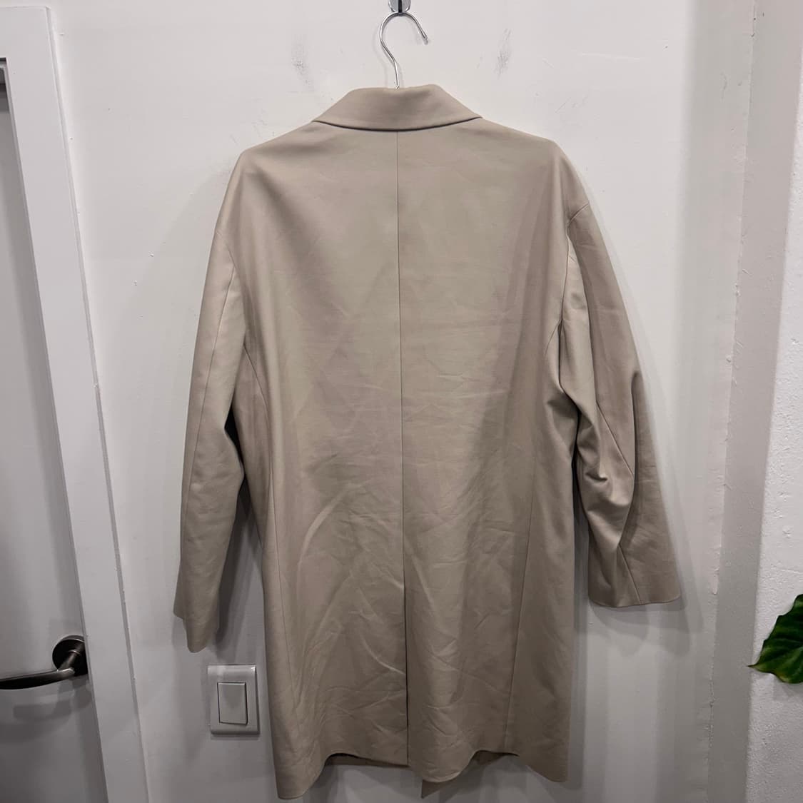 SPAO 코튼 미니멀 더블버튼 카라 롱코트 상품이미지5