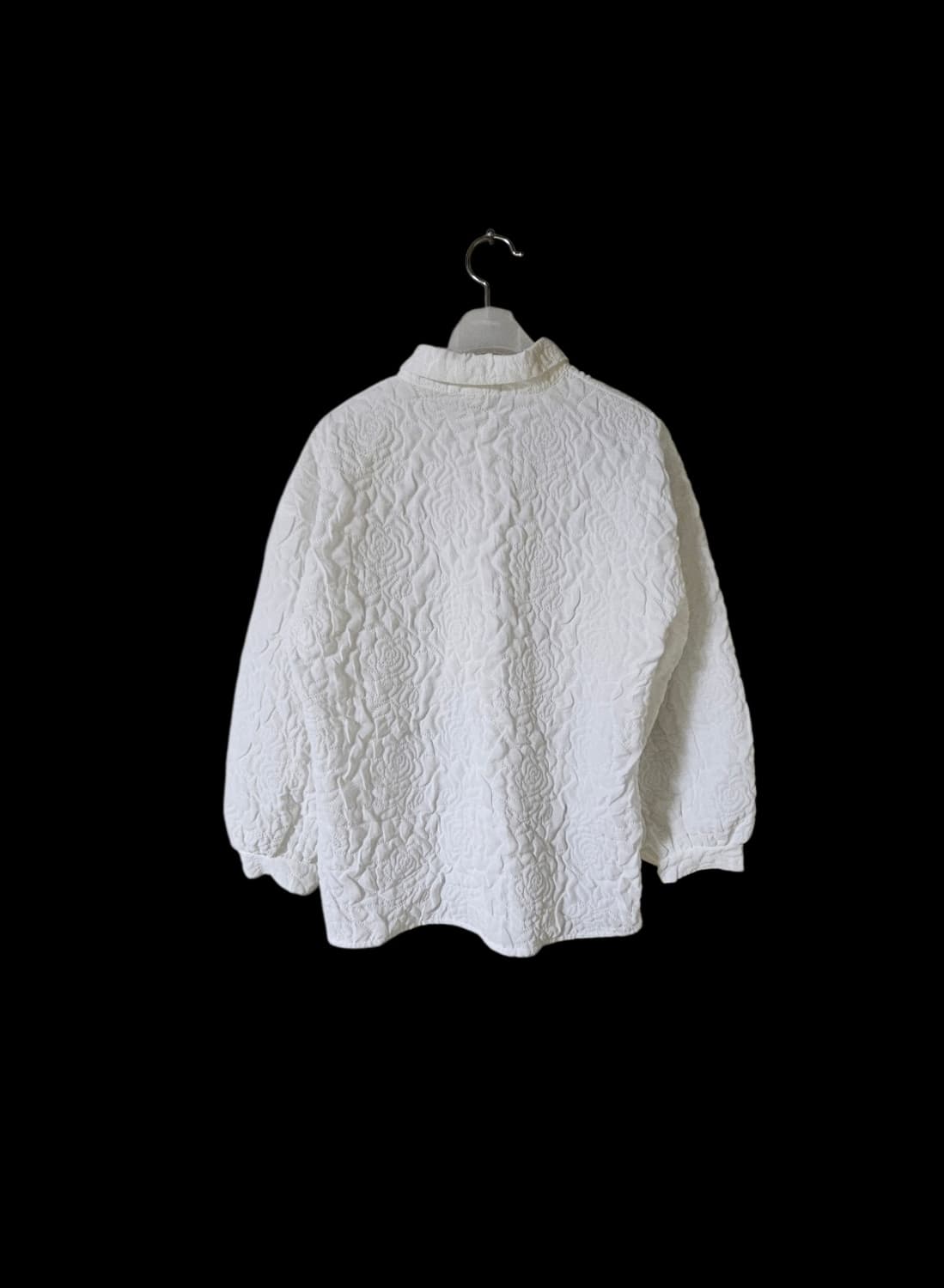 미착용 / 화이트 퀼팅 자수 셔츠 블라우스 S 상품이미지9