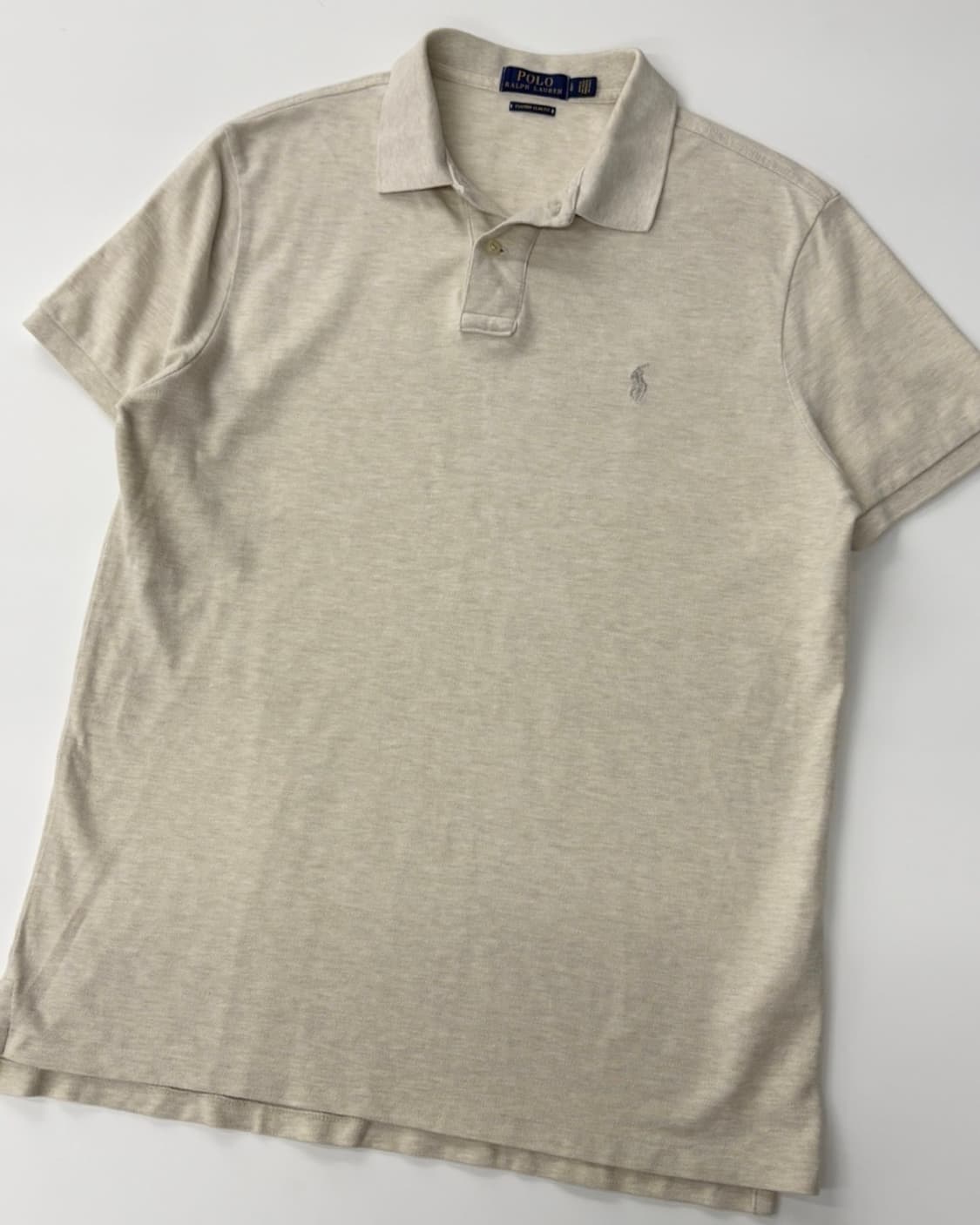 Polo 폴로랄프로렌 신형라벨 베이지 피케 반팔티  상품이미지3