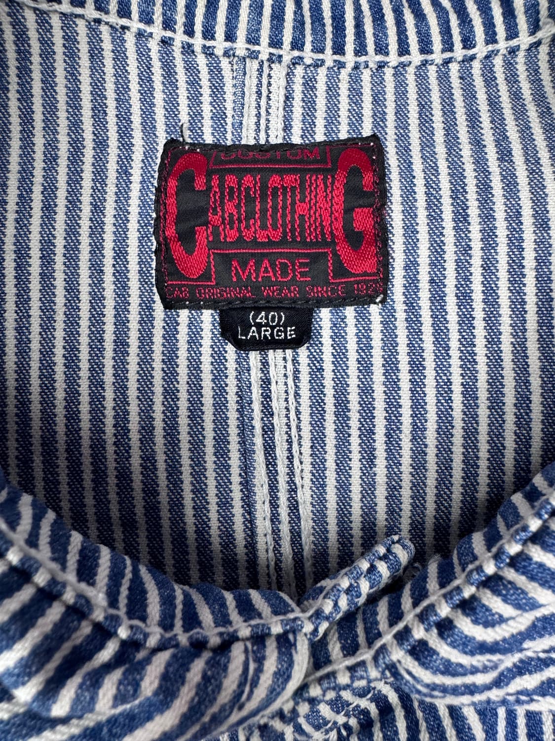 빈티지 CAB CLOTHING 히코리 초어 스트라이프 자켓 L 상품이미지4
