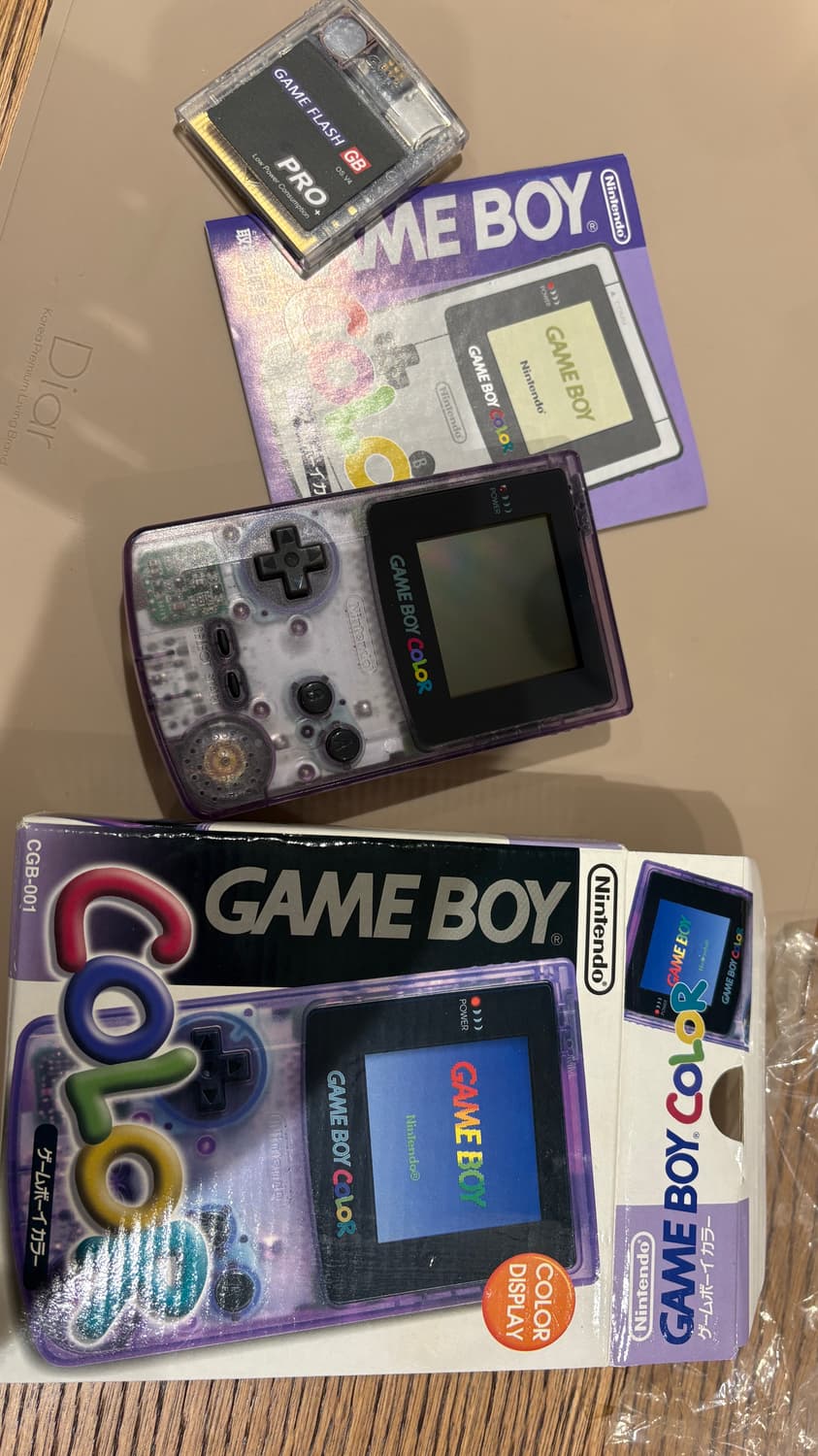 새제품) 닌텐도 게임보이 컬러 CGB(gbc)클리어 풀박스 상품이미지1