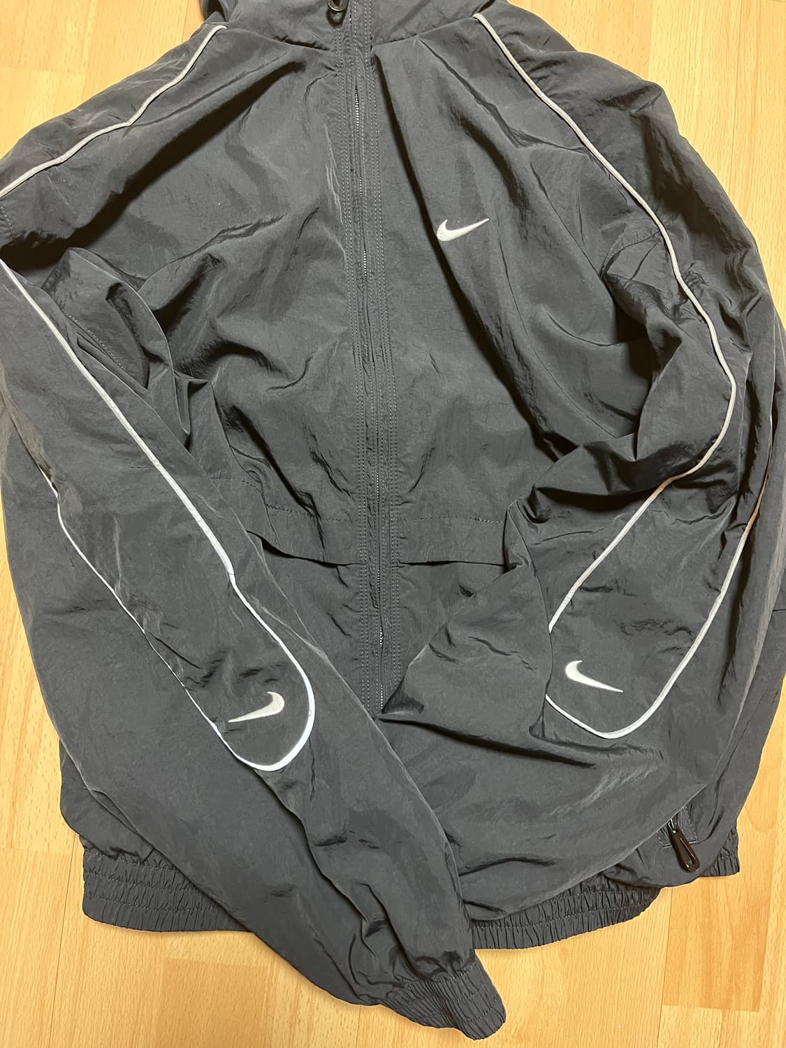 나이키 NSW 솔로 스우시 우븐 트랙 자켓 블랙 m 상품이미지5