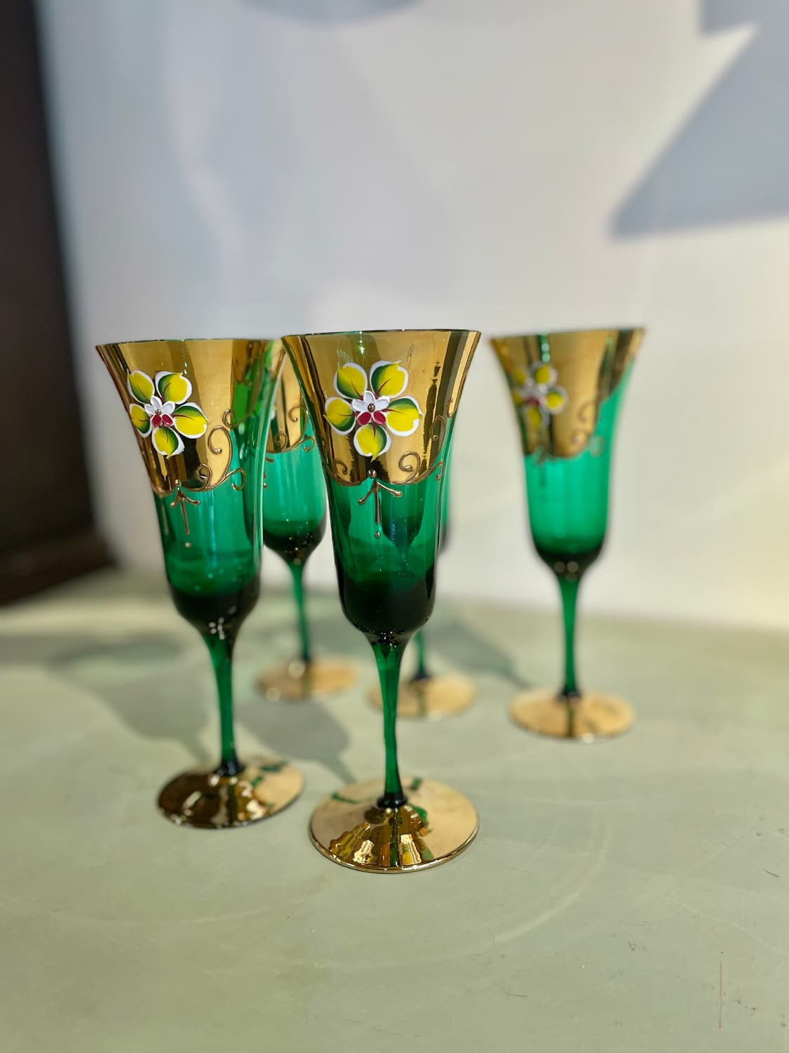 이탈리아 빈티지 무라노 핸드페인티드 고블렛 상품이미지3