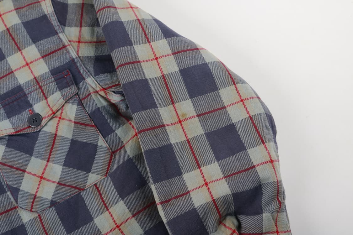 [L] 90's 리바이스 누빔 체크 셔츠자켓 상품이미지2