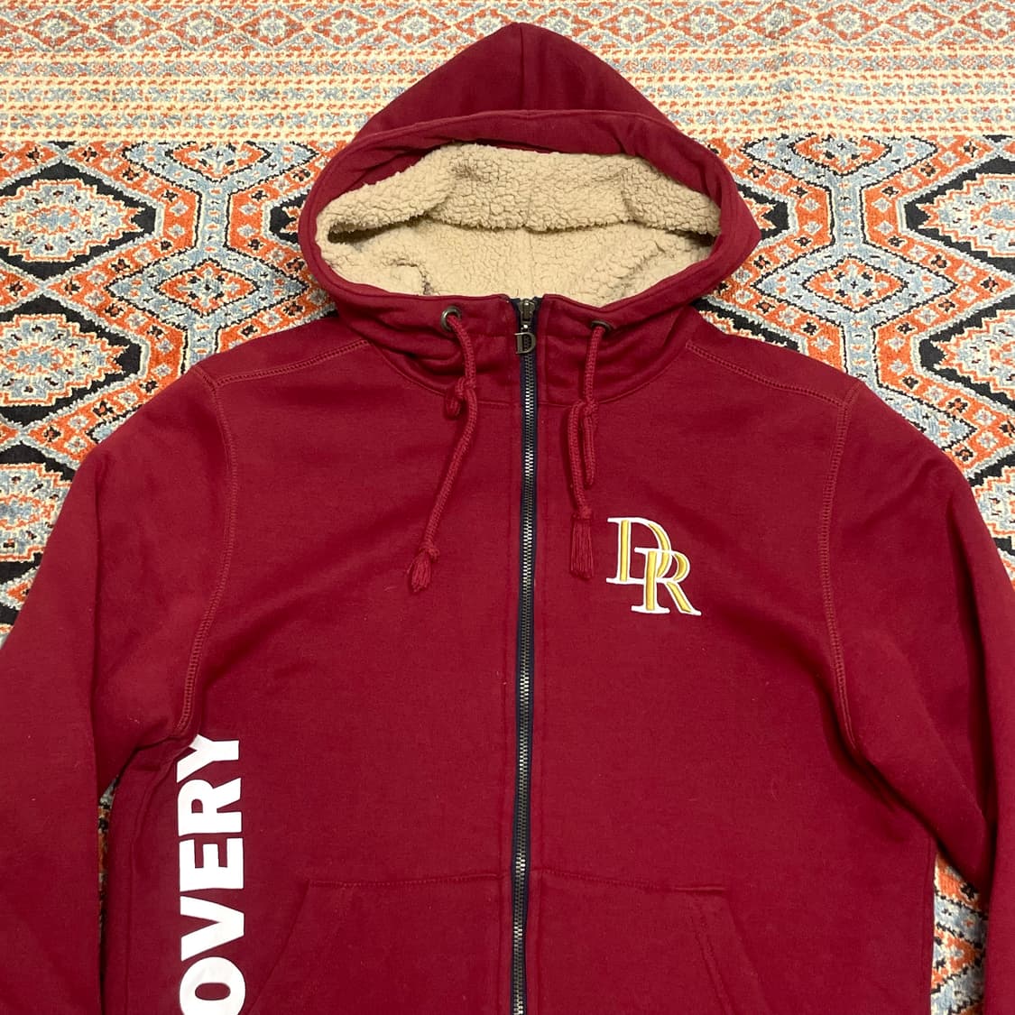 빈티지 디커버리 레드 양털안감 후드집업 여성M 상품이미지2