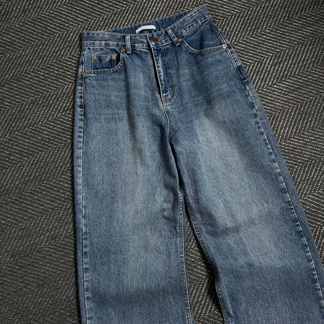 AHEAD 빈티지 와이드 워싱 데님 팬츠o 4782 상품이미지5