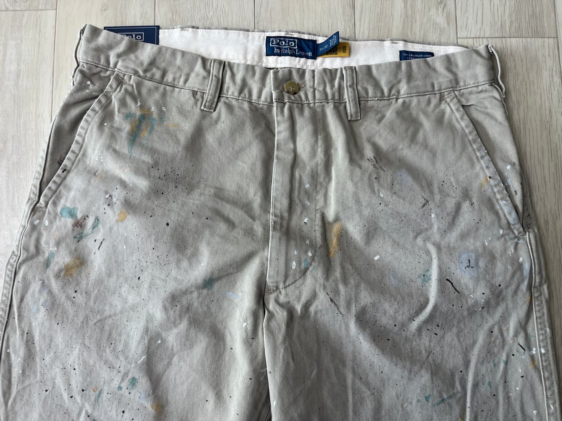 폴로 샐린저 디스트레스드 페인트 스플래터 치노팬츠 34X32 상품이미지2