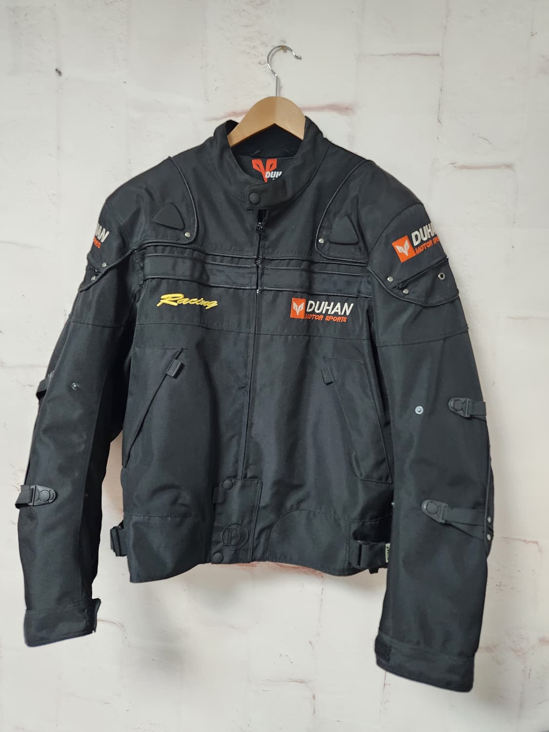DUHAN 바이크 블랙 레이싱 자켓 상품이미지1