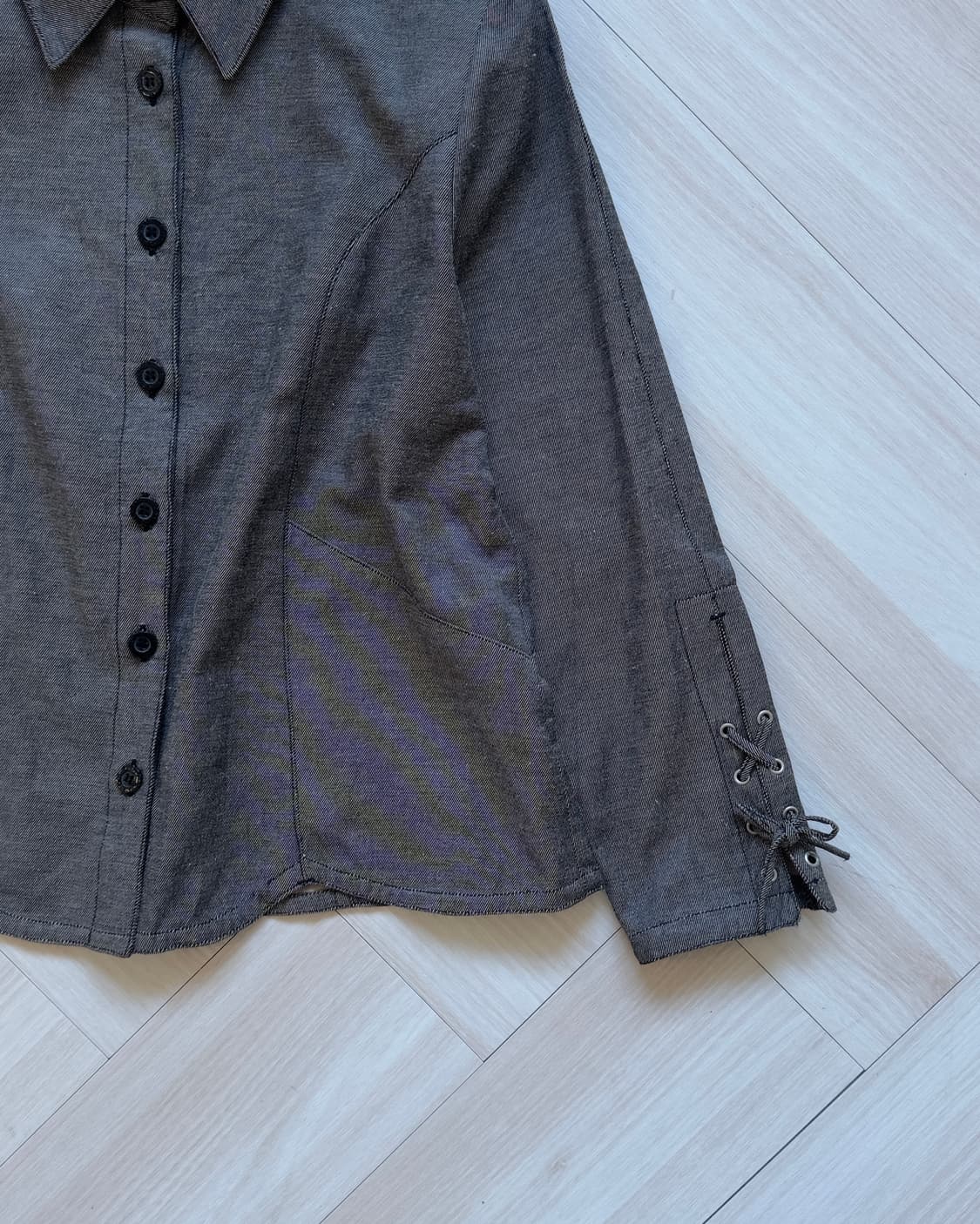 [LALA] line string blouse 상품이미지3