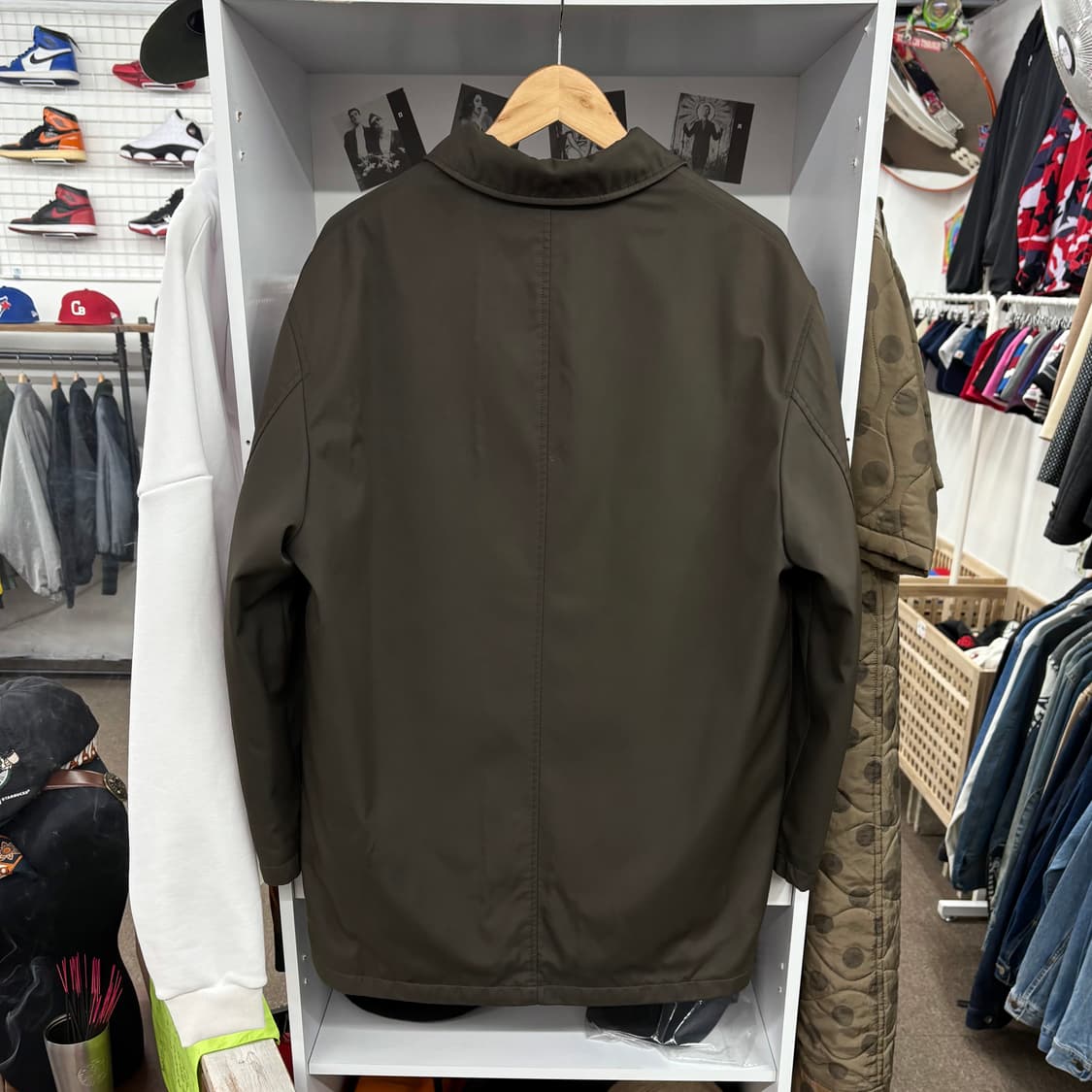 (L) 입생로랑 로고 자수 싱글 발마칸 코트 상품이미지2