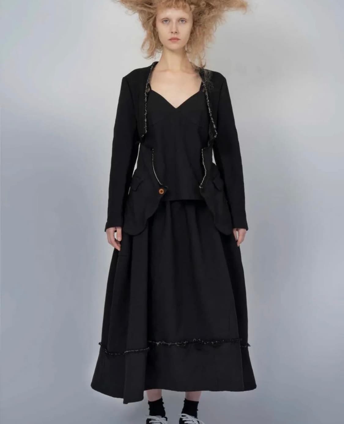 (네고가능) 꼼데가르송 꼼데가르송 디스트로이 포인트 스커트 (블랙, M) 상품이미지3