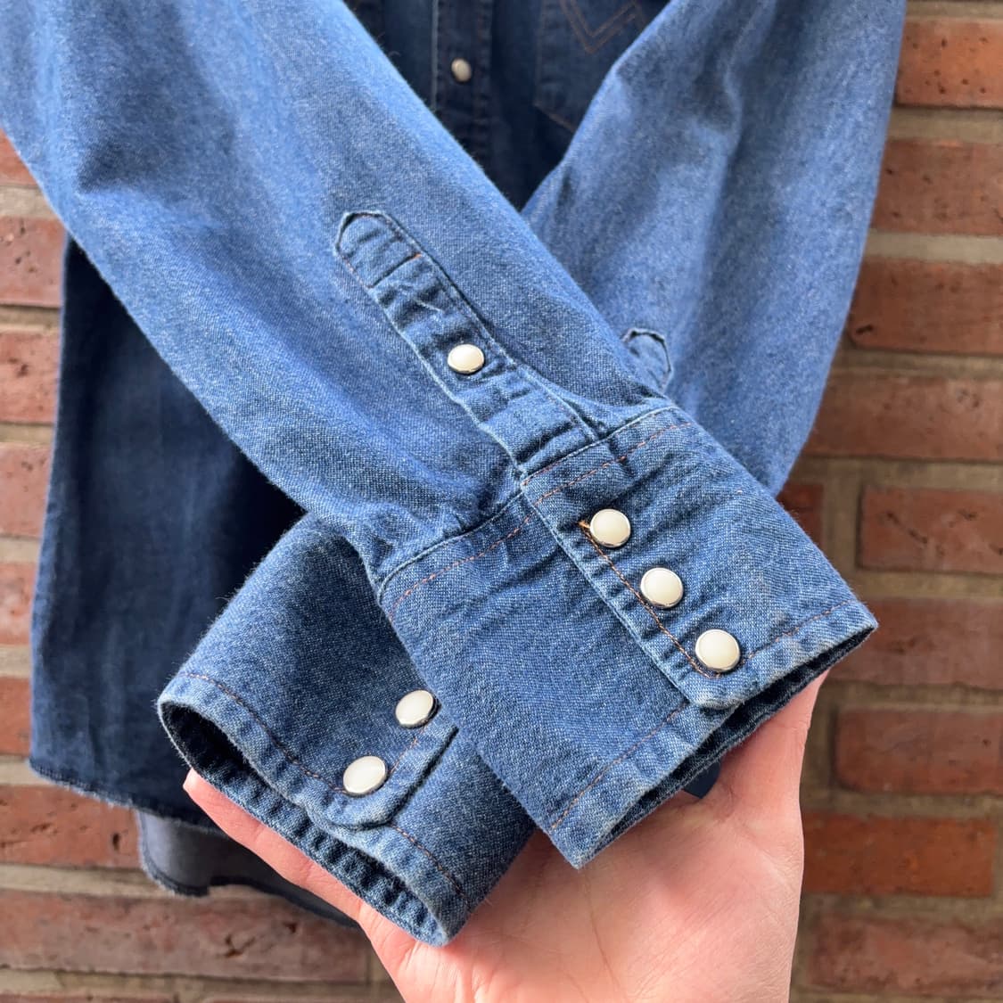 80~90s USA 랭글러 Wrangler 데님 웨스턴 셔츠 상품이미지4