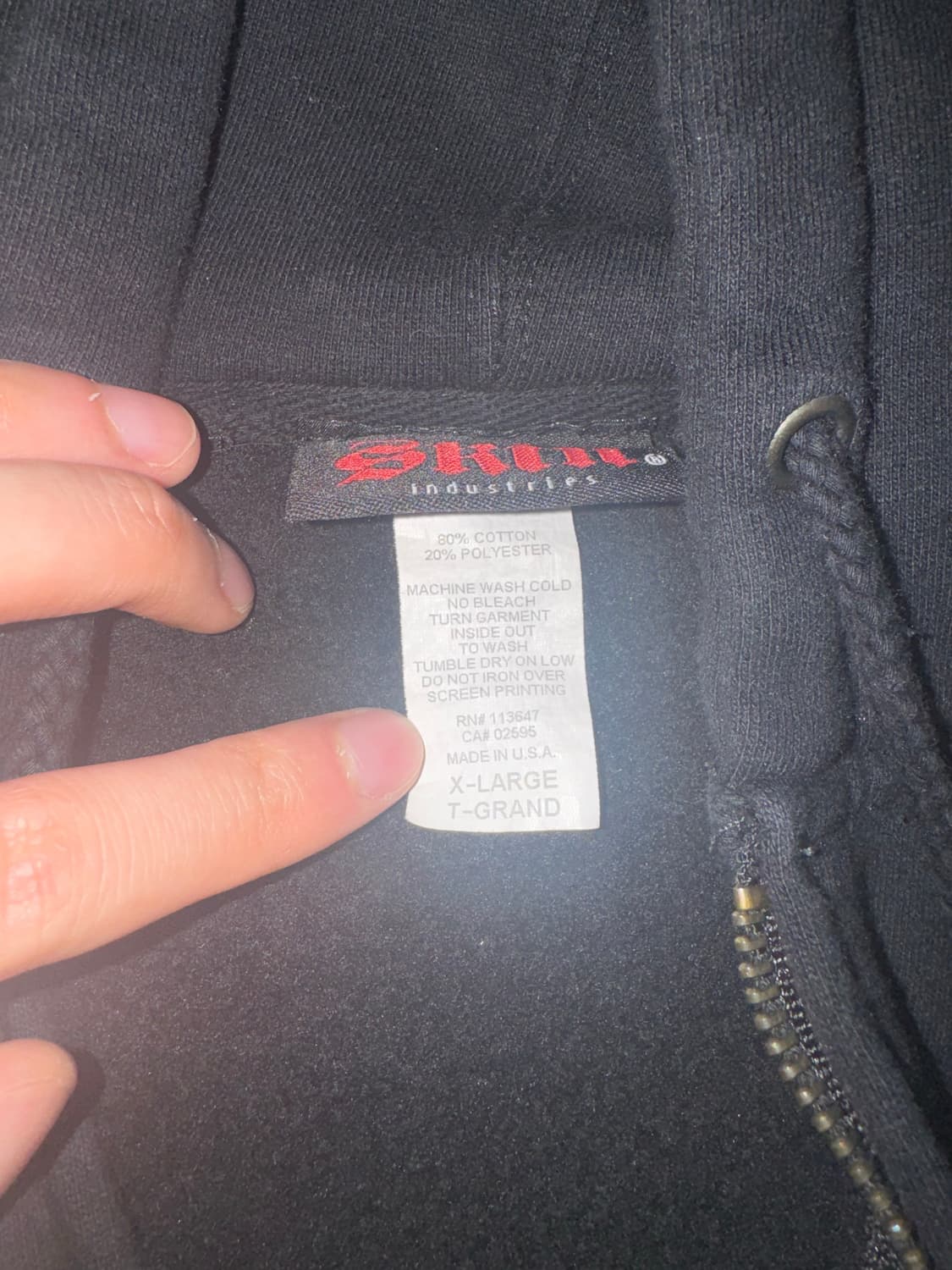Vintage Skin industries 후드 집업 XL 상품이미지5